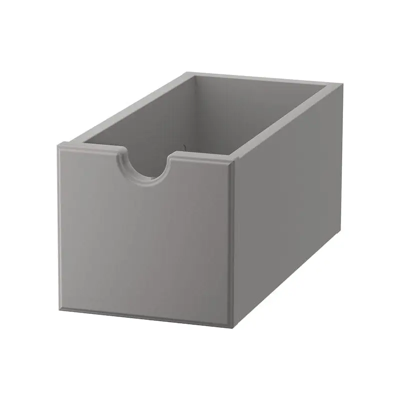TORNVIKEN box, grey, 16x34x15 cm