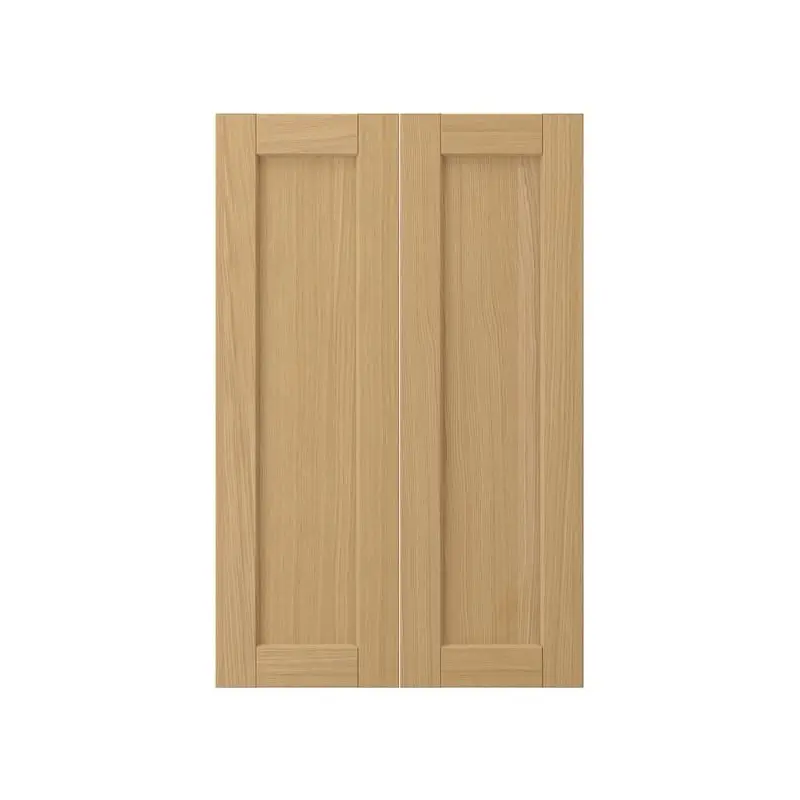 FORSBACKA 2-p door f corner base cabinet set, oak, 25x80 cm