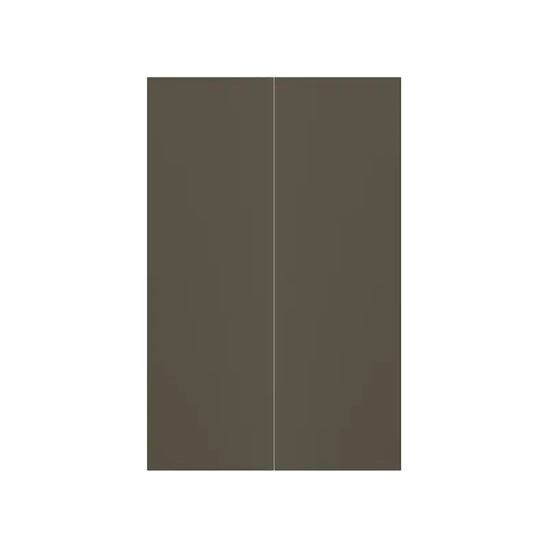 HAVSTORP 2-p door f corner base cabinet set, brown-beige, 25.0x79.7 cm