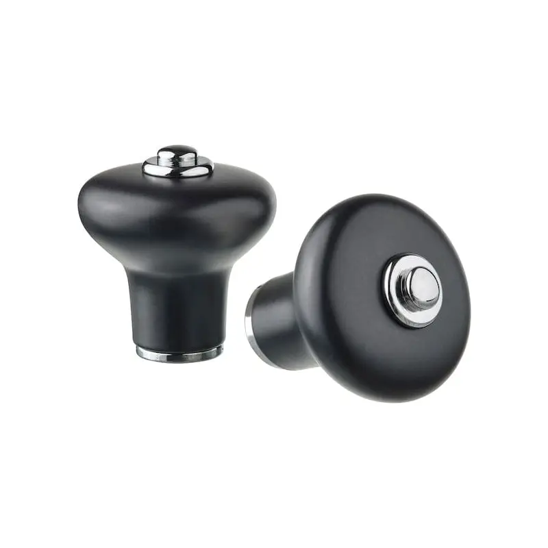 KLINGSTORP knob, black/chrome-plated, 30 mm