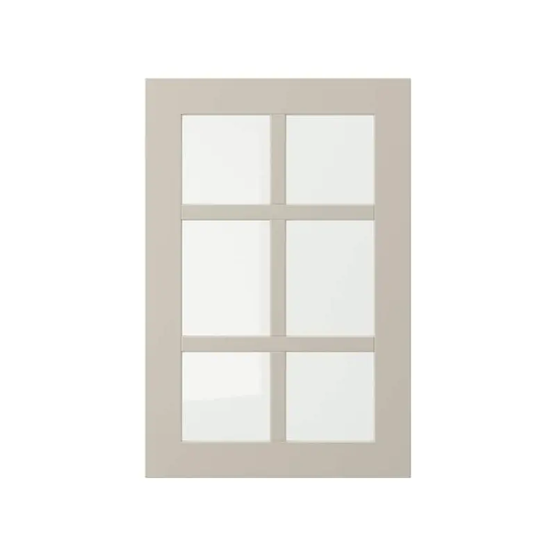 STENSUND glass door, beige, 40x60 cm
