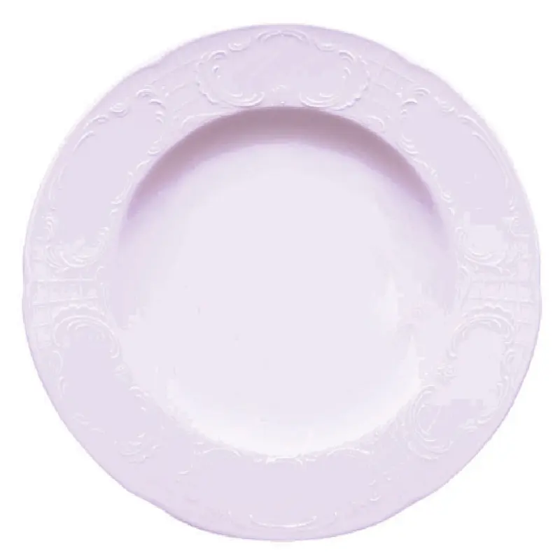 BauscherHepp 570123-700571 9-1/16 Inch Plate Round Porcelain Flat Edge Steep Rim