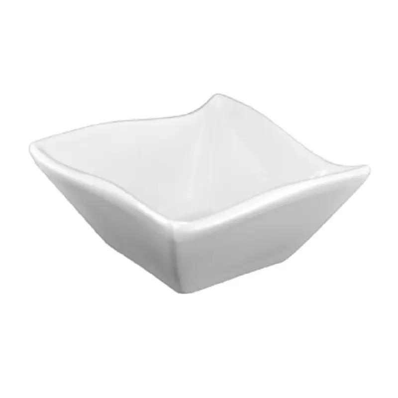 International Tableware AS-222 22 Oz Bowl Square Porcelain Bright White