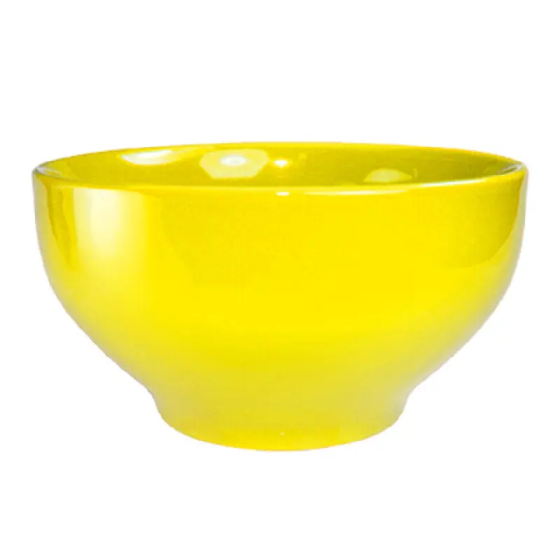 International Tableware CA-44-Y 44 Oz Round Bowl with Rolled Edge Ceramic Yellow
