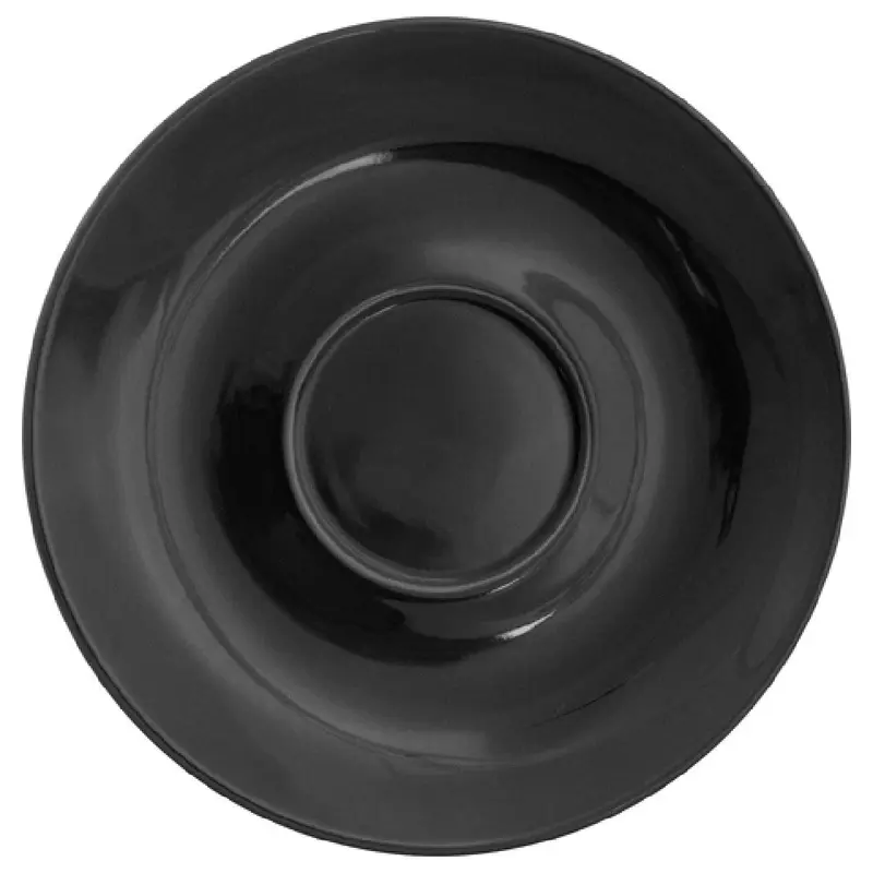 International Tableware CA-68-B 7-3/8 Inch Saucer Black Stoneware