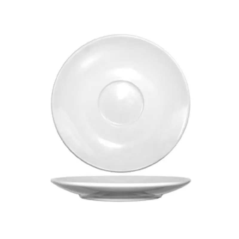 International Tableware DO-67 6-1/2 Inch Round Cappuccino Saucer Lead Free Porcelain European White