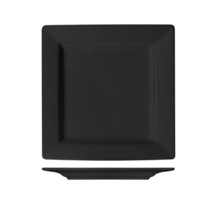 International Tableware EL-6-BL 6-1/4 Inch Square Plate Rolled Edge Porcelain