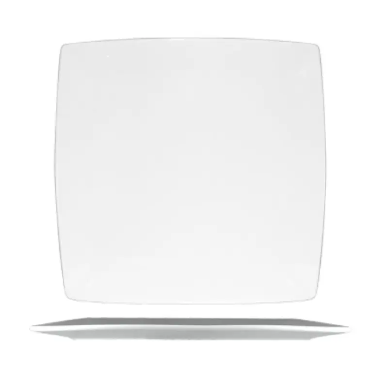 International Tableware PL-11 11 Inch Plate Square Lead Free Porcelain with Durable Design