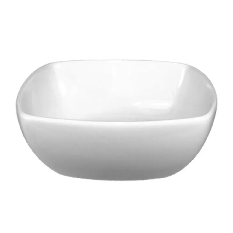 International Tableware QP-31 6 Oz Fruit Dish Square Porcelain European White