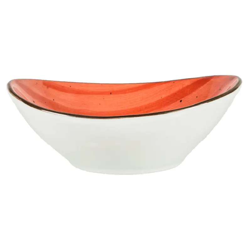 International Tableware RT-11-RU 11 Oz Oval Bowl with Ruby Ceramic Finish