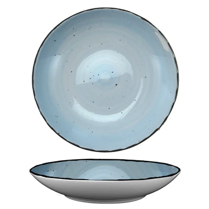 International Tableware RT-110-IC 46 Oz Pasta Bowl Round Ceramic Iceburg