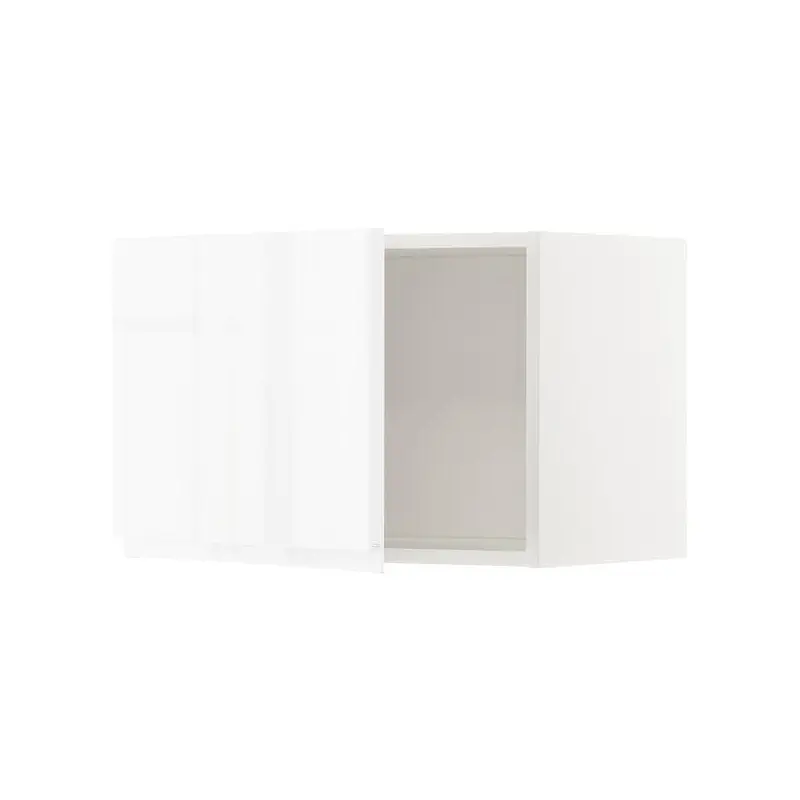 METOD wall cabinet, white/Voxtorp high-gloss/white, 60x40 cm