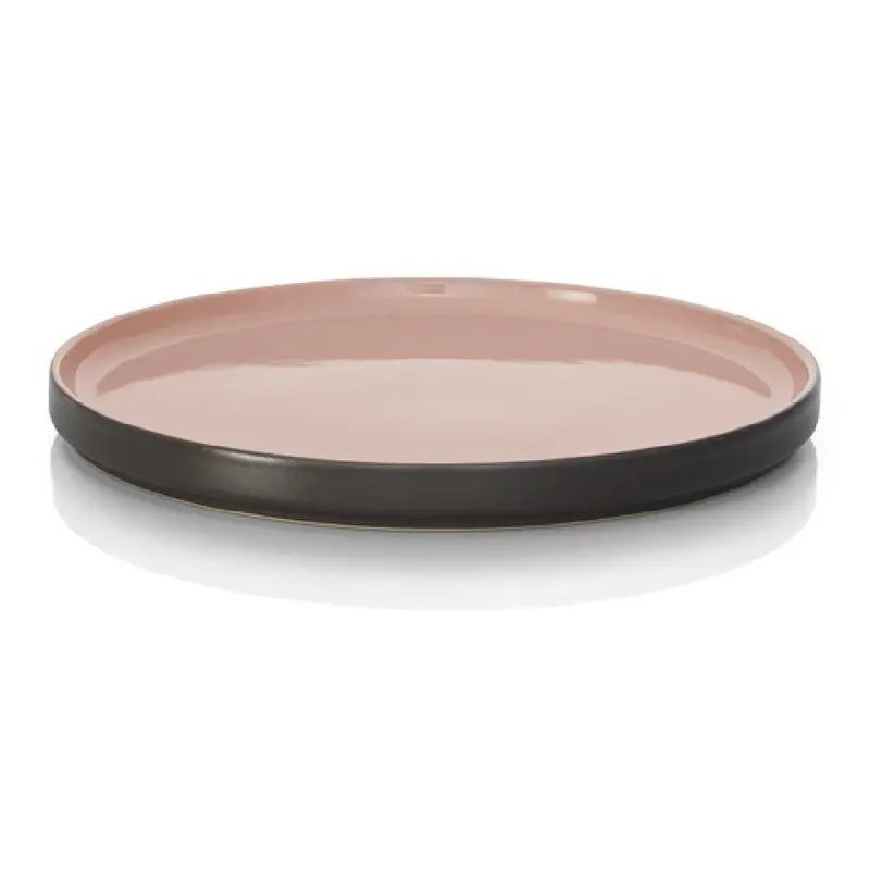 BauscherHepp 53.0035.0102 10 Inch Diameter Round Plate Geo Rose Ceramic