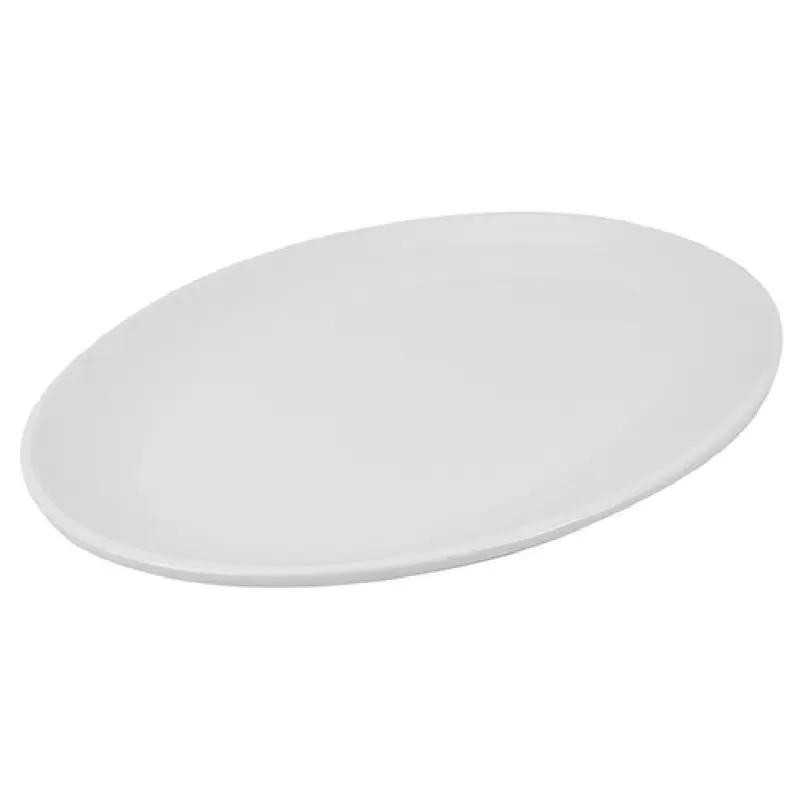 BauscherHepp T131608 16-11/32 Inch Oval Platter Dishwasher Safe Melamine White
