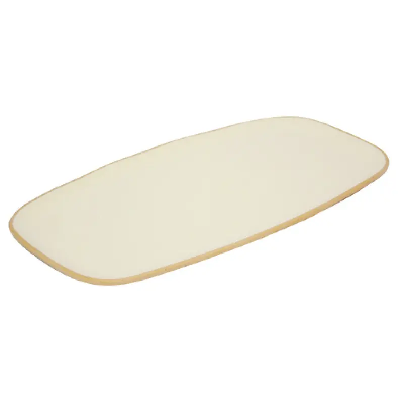 BauscherHepp TCM4609 14 Inch Rectangular Side Plate Cream Melamine