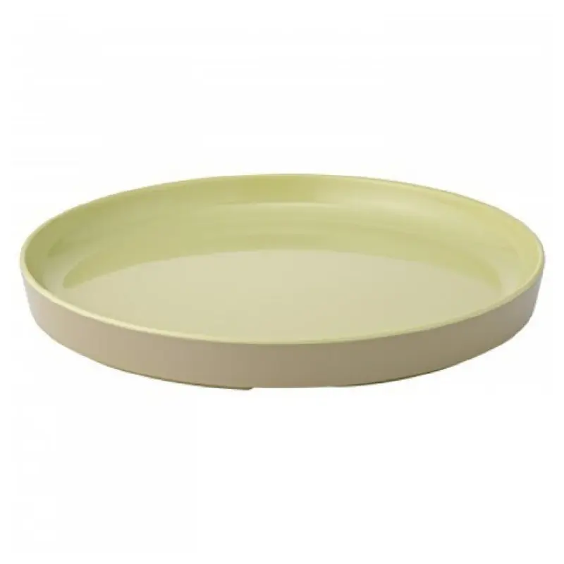 BauscherHepp TSG4652G 8-1/5 Inch Diameter Round Plate Green Melamine