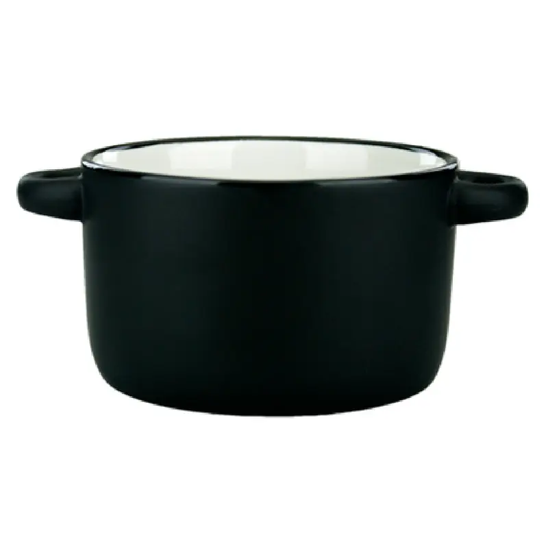 International Tableware 83567-02/05MF-05C 11 Oz Bistro Soup Bowl Black Matte Ceramic