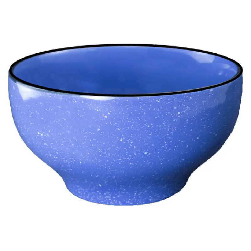International Tableware CF-44 44 Oz Bowl Round Rolled Edge Ceramic Speckle Ocean Blue