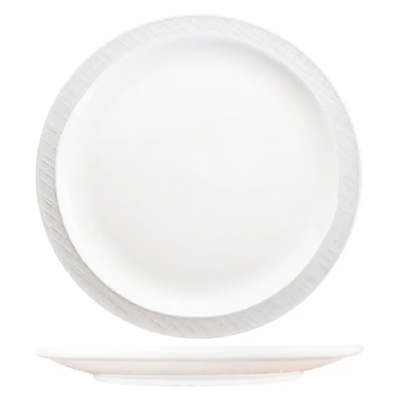 International Tableware DRN-8 9 Inch Diameter Round Plate Porcelain Bright White