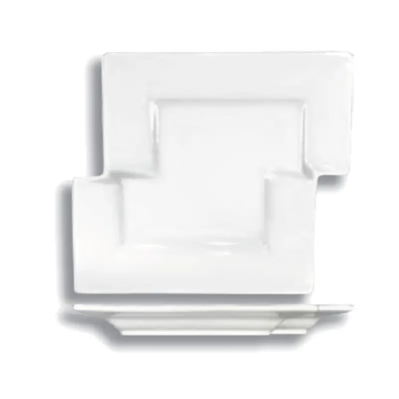 International Tableware EL-75 8-1/8 Inch Free Form Plate Lead Free Porcelain
