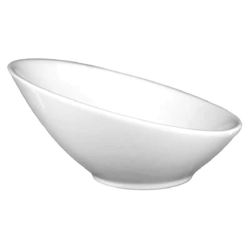 International Tableware FA-44 2 Oz Bowl Round Slanted Porcelain Bright White