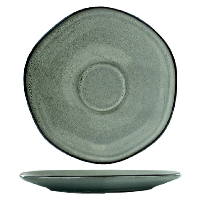 International Tableware LU-2-AS 5-3/4 Inch Dia Round Saucer with Reactive Glaze