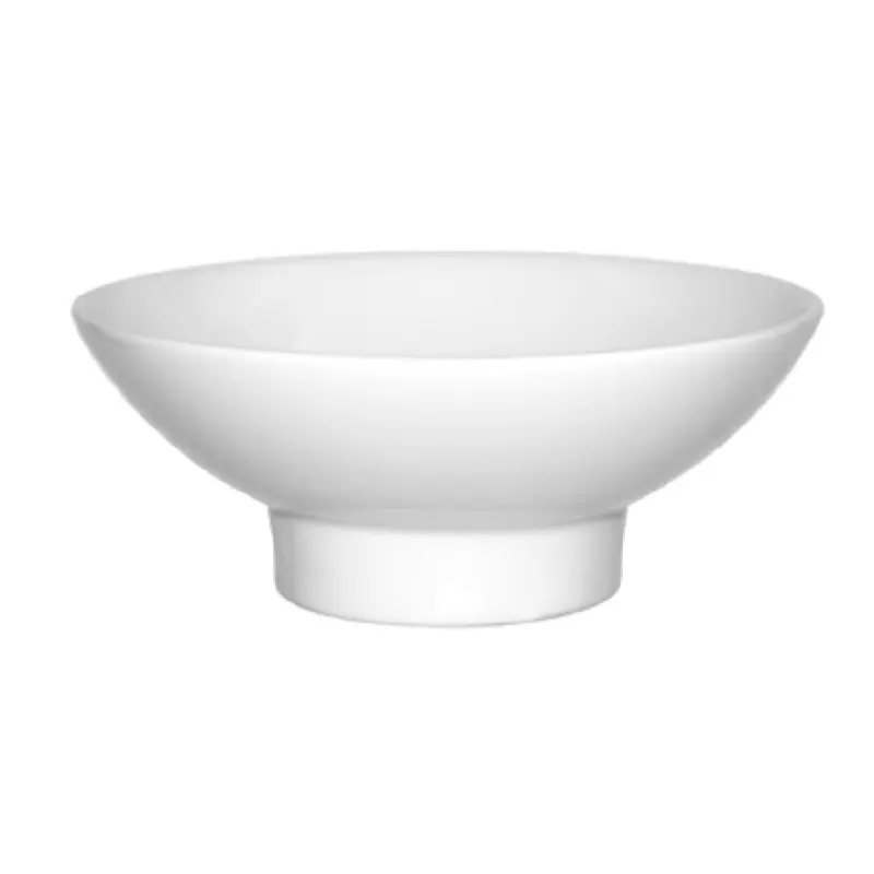 International Tableware MD-106 6 Oz Bowl Round Embossed Porcelain Bright White