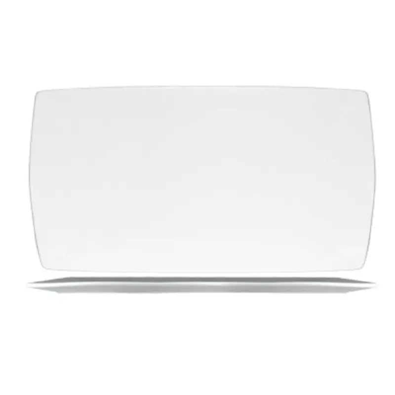 International Tableware PL-124 12 Inch Rectangular Platter with Bright White Porcelain