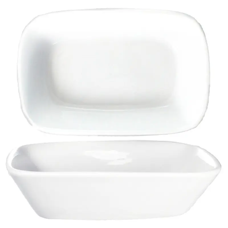 International Tableware QP-64 10 Oz Rectangular Dish with Lead Free Porcelain