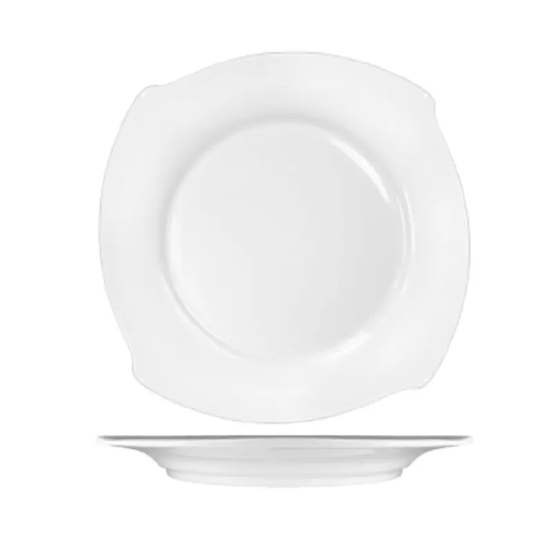 International Tableware RA-21 12-1/2 Inch Dia Round Plate with Signature Rim Porcelain