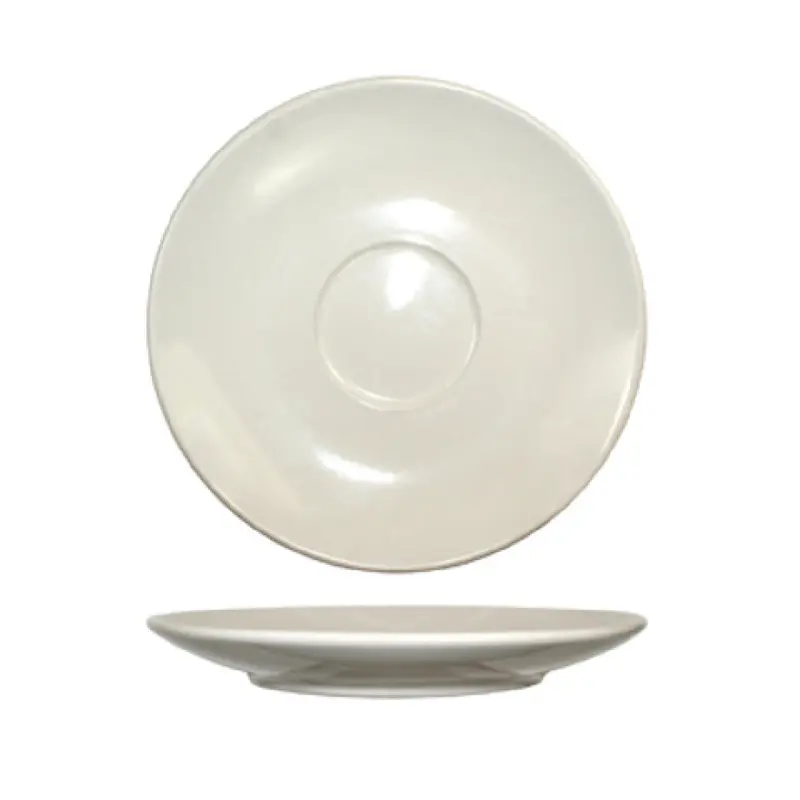 International Tableware RO-66 6-1/4 Inch Round Cappuccino Saucer Lead Free Ceramic