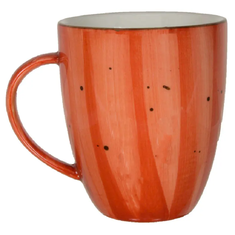 International Tableware RT-1-RU 8-1/2 Oz Cup Lead Free Ceramic Ruby With Handle