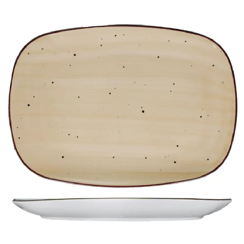 International Tableware RT-12-WH 12 Inch Oblong Platter Ceramic Lead Free and Dishwasher Safe