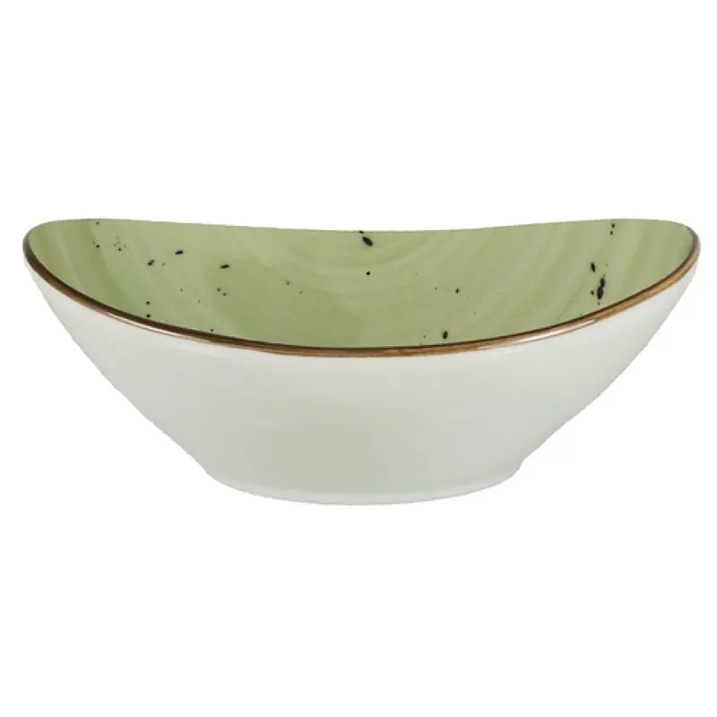 International Tableware RT-15-LI 3 Oz Oval Bowl Lead Free Ceramic Dishwasher Safe