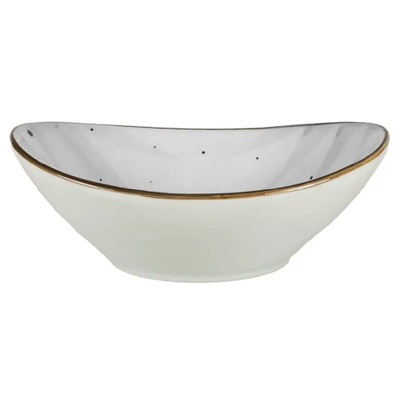 International Tableware RT-15-ST 3 Oz Lead-Free Oval Bowl Ceramic Dish
