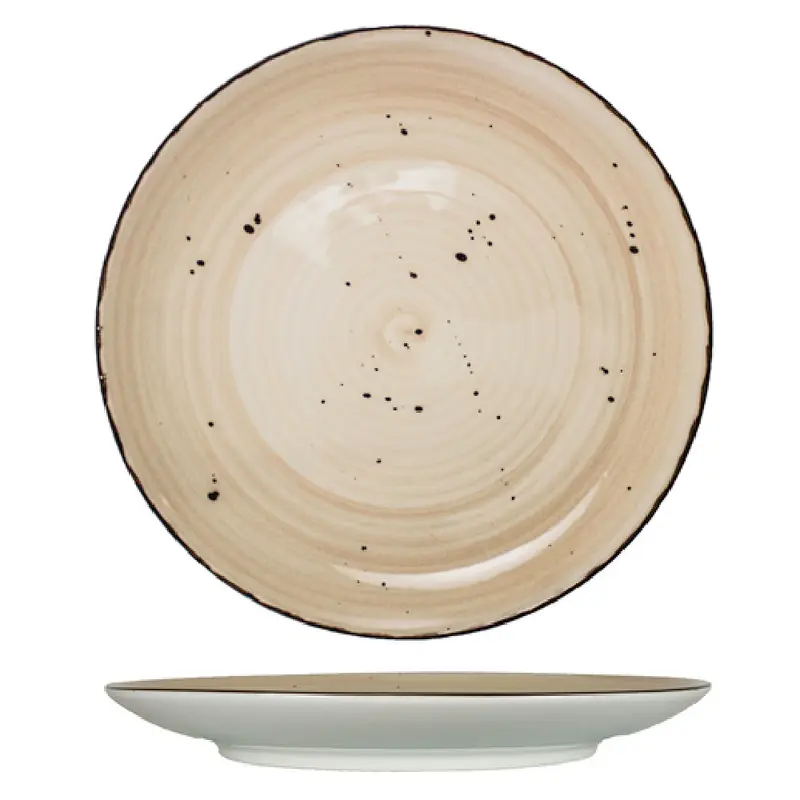 International Tableware RT-8-WH 9 Inch Coupe Plate Ceramic Lead Free White