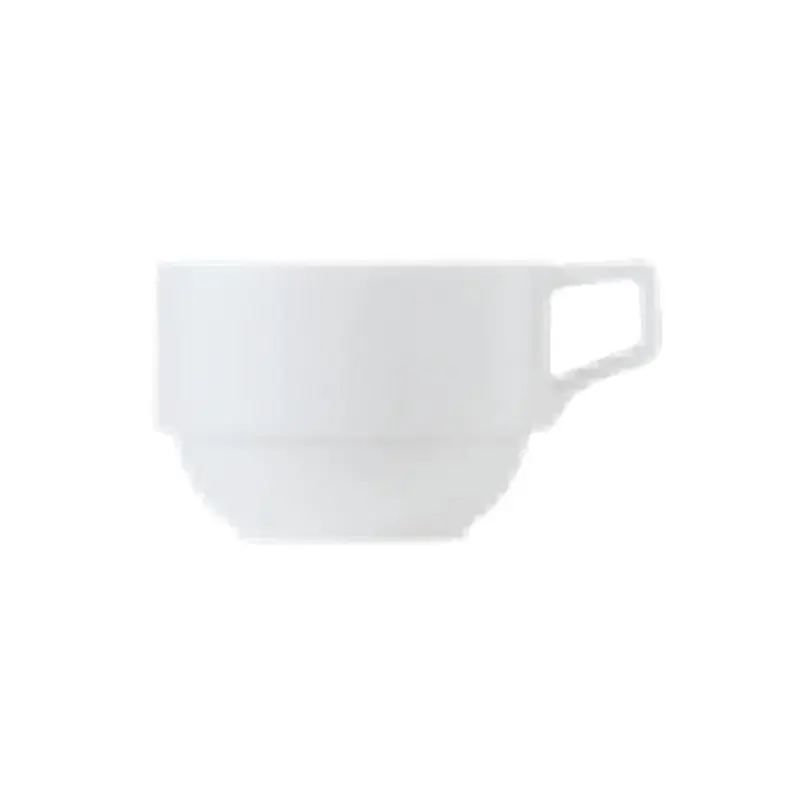 Libbey 1502-30220 8-1/4 Oz Stacking Cup Porcelain Bright White