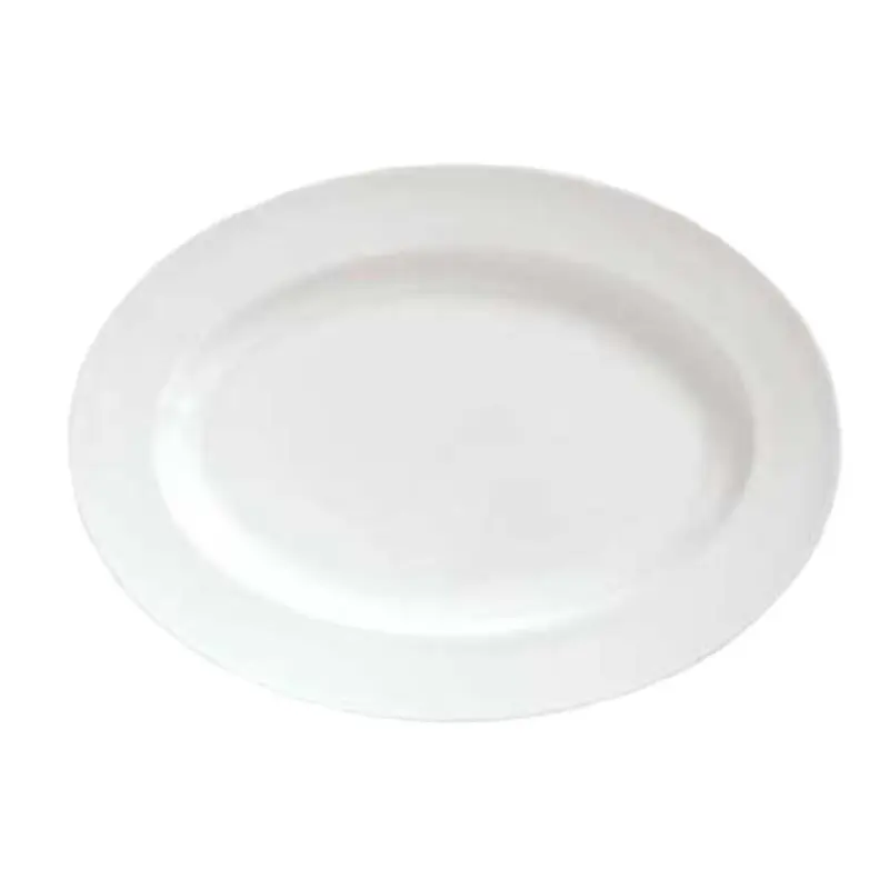 Libbey 911190023 10 Inch Platter Oval Fully Vitrified Bone China White