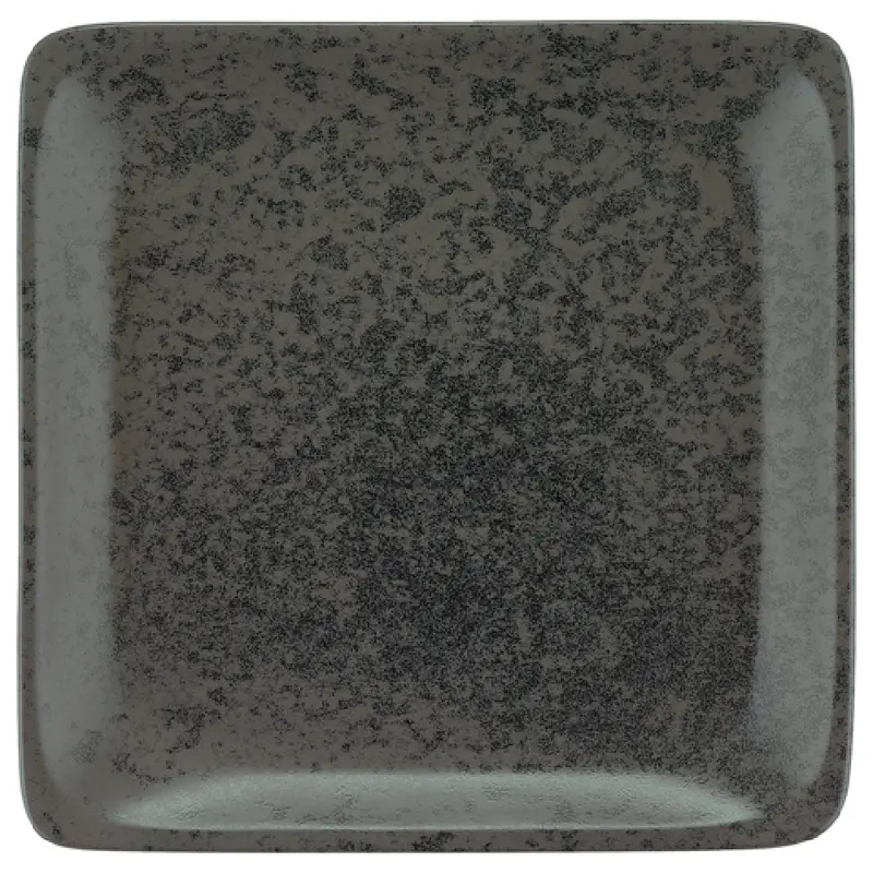 BauscherHepp 111529-425775 11 Inch Porcelain Black Plate Square Sandstone