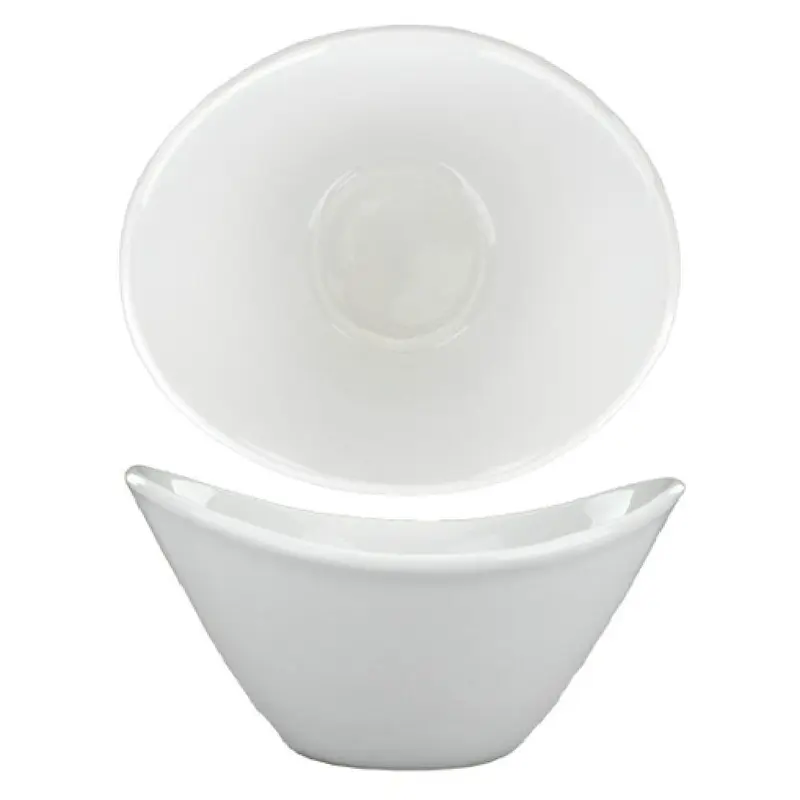 International Tableware DO-910 Bowl 7 Oz Oval Rolled Edge Porcelain - 3 Dozen