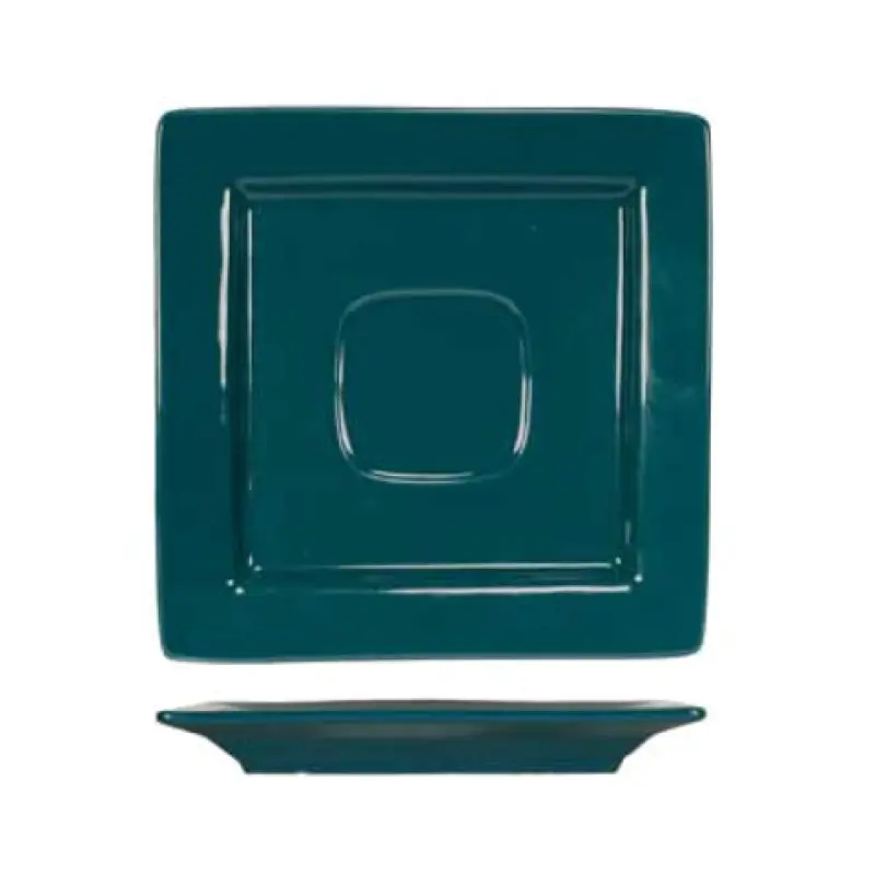 International Tableware EL-2-BB 5-7/8 Inch Square Saucer Blueberry Porcelain