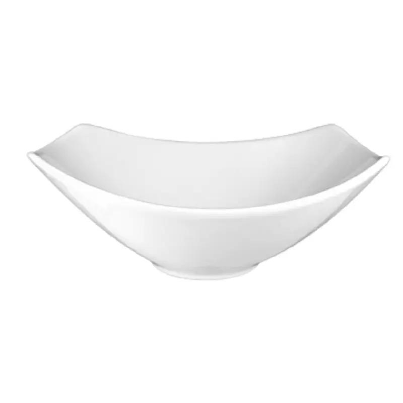 International Tableware QP-40 42 Oz Rectangular Bowl Porcelain European White