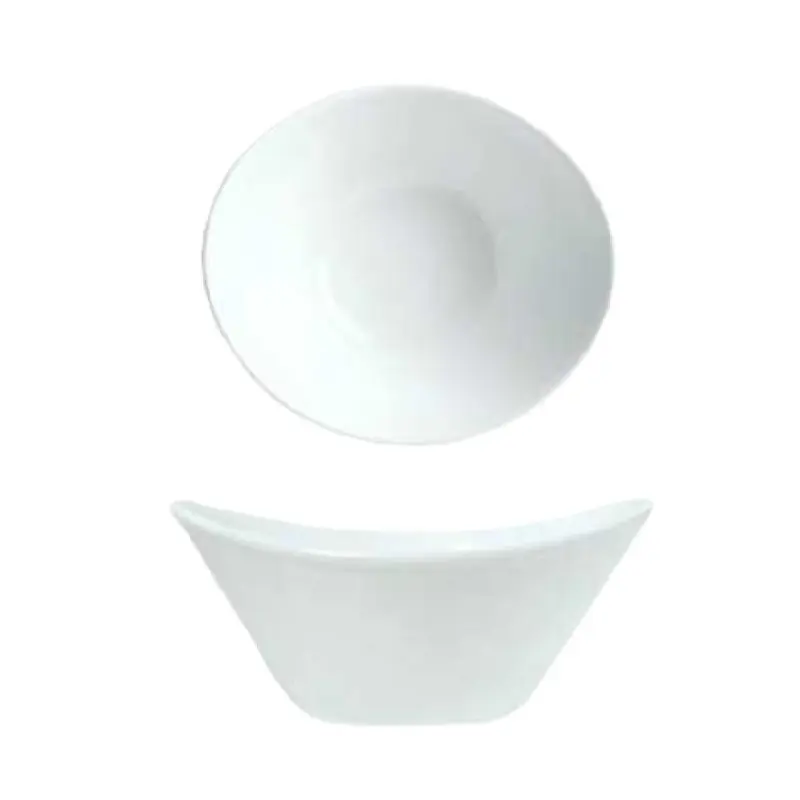 Libbey 911194601 7 Oz Oval Bowl with Polished Foot Porcelain Case