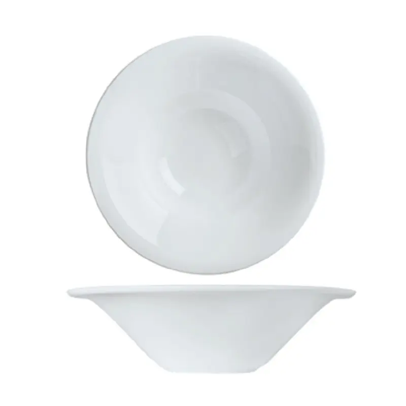Libbey 911194700 9 Oz Round Soup Bowl Porcelain with Broad Rim and Polished Foot