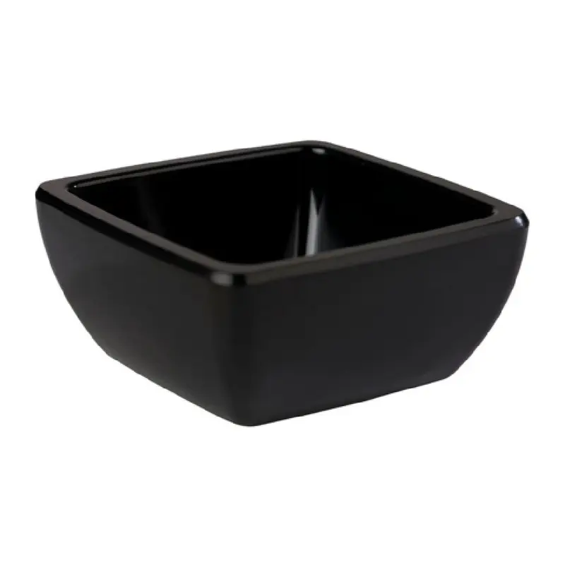 Libbey APS 84426 1-3/4 Oz Square Bowl Stackable Dishwasher Safe Black Melamine