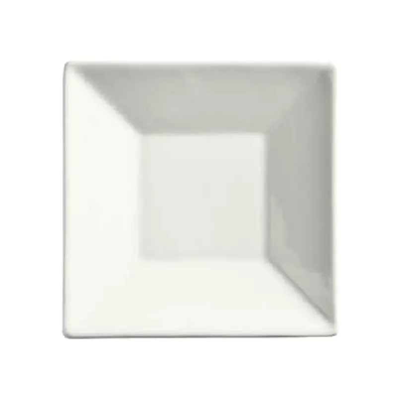 Libbey SL-31 5 Inch Square Saucer Porcelain with 2-1/4 Inch Well Ring