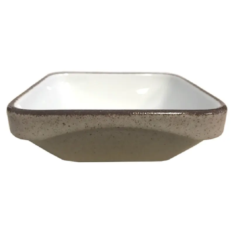 BauscherHepp 563214-700460 Bowl 8.8 Oz Porcelain Square with Natural Gray Decor