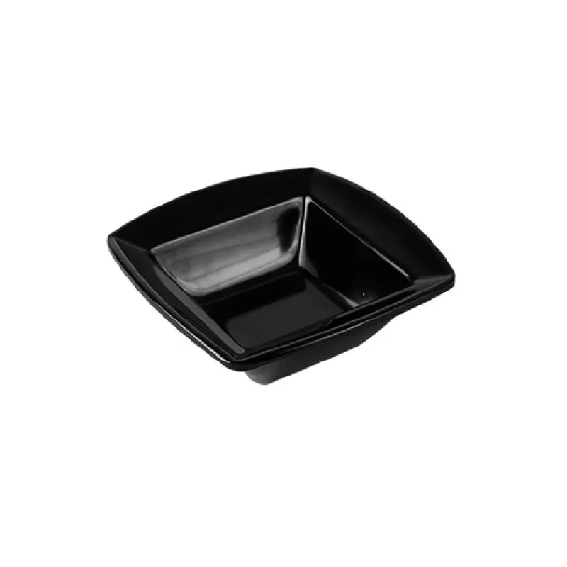 BauscherHepp TB1544 1-3/8 Oz Square Bowl Melamine Black Dishwasher Safe