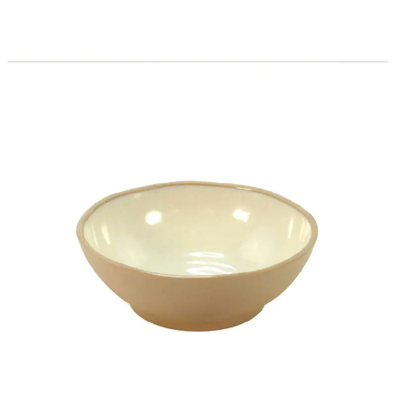 BauscherHepp TCM4607 1-5/16 Qt Bowl Round Organic Rim Melamine Beige