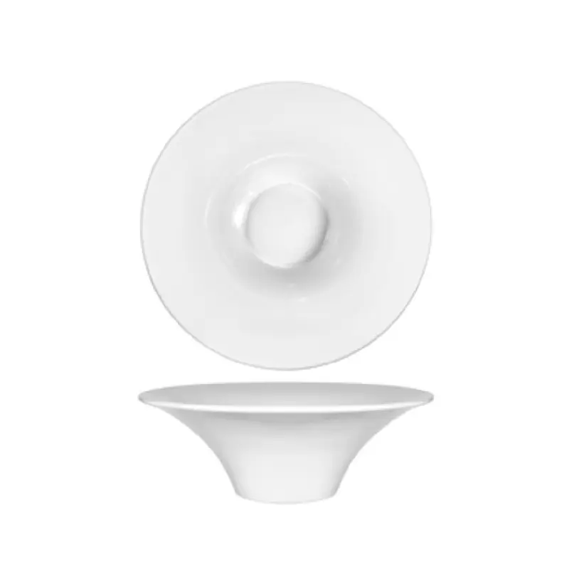 International Tableware FA-255 48 Oz Trumpet Bowl Conical White Porcelain